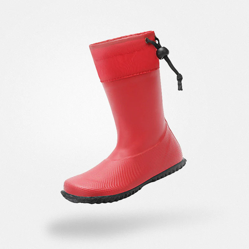 comprar botas de agua invierno para niños rojas