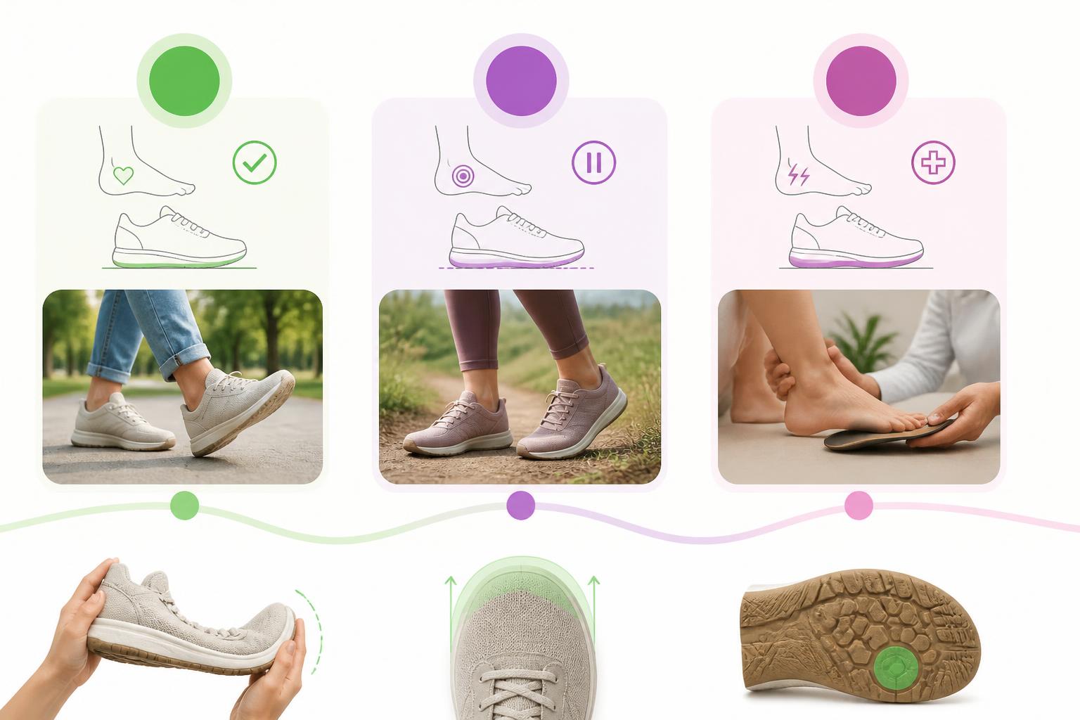 Semáforo visual para decidir si probar calzado barefoot con pies sensibles